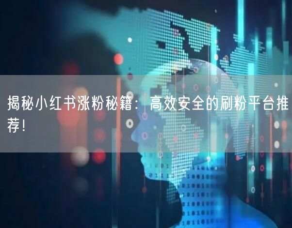 揭秘小红书涨粉秘籍：高效安全的刷粉平台推荐！